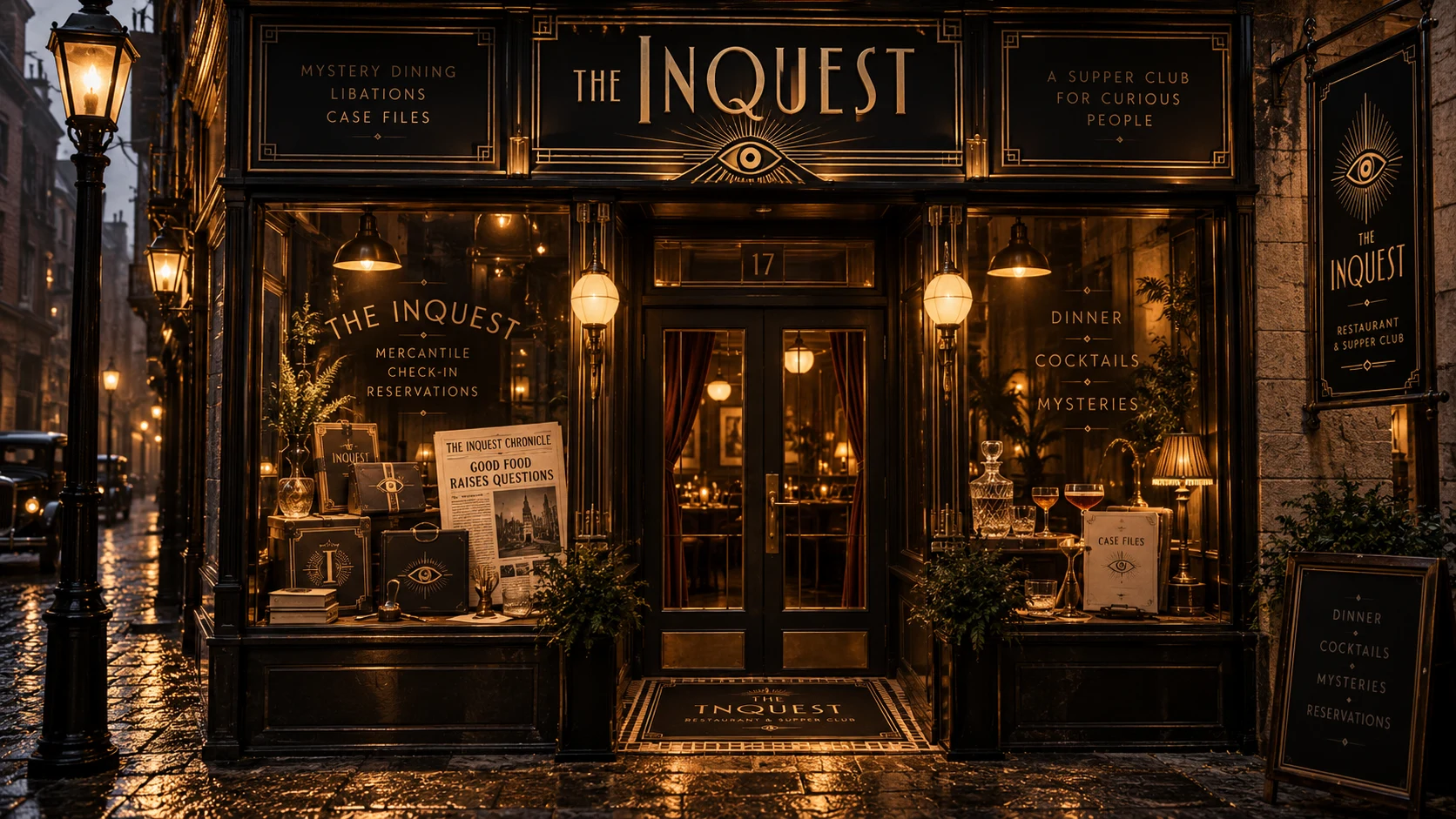 Concept of The Inquest’s future street-facing mercantile and supper club entrance